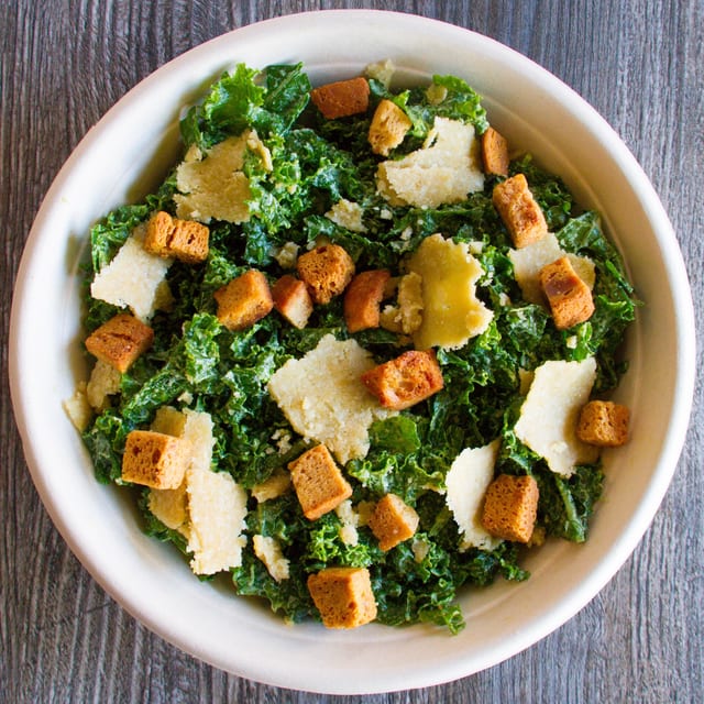 Kale & Romaine Caesar Salad.